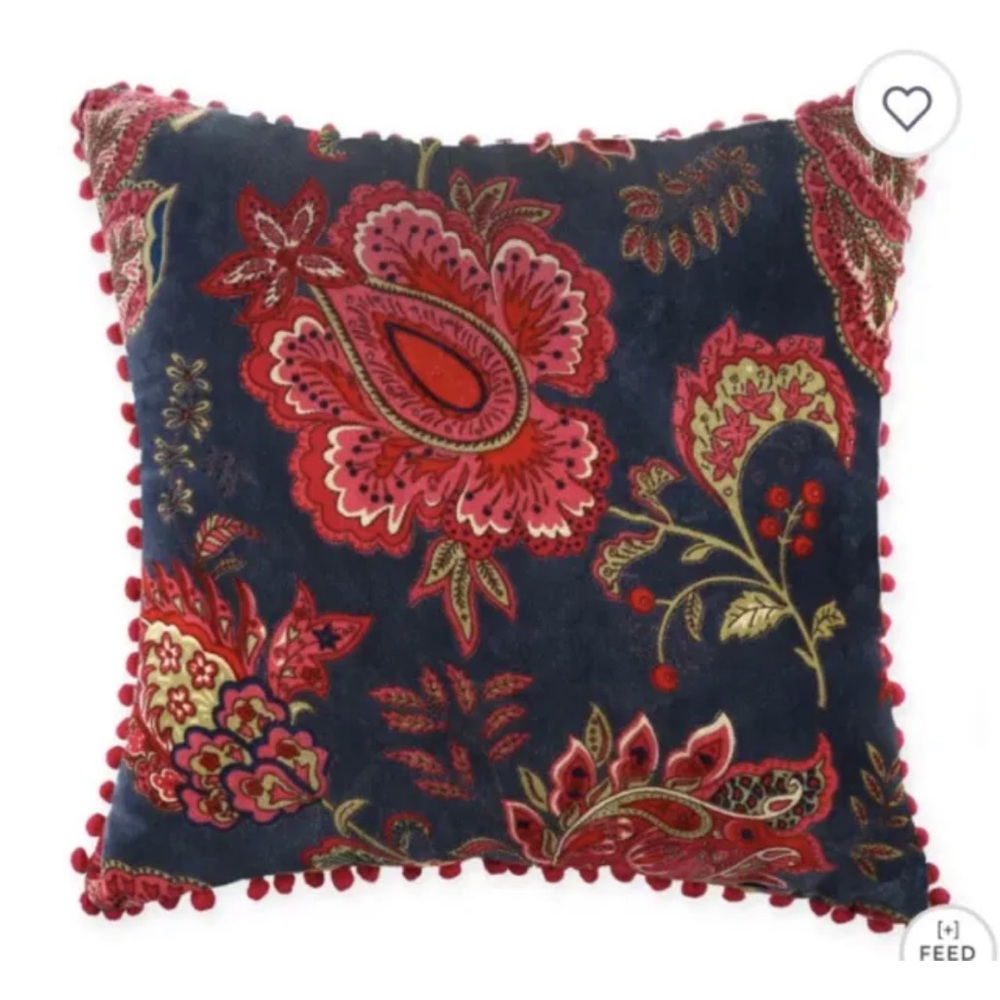 Global Caravan floral throw pillow